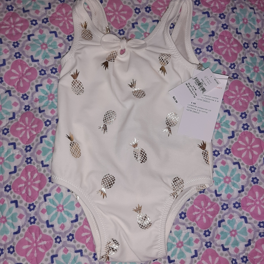 NWT Old Navy Baby Pineapple Swimsuit One Piece NEW